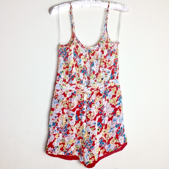 Topshop Floral Print fall on flowy dress short sz4 - Picture 5 of 8